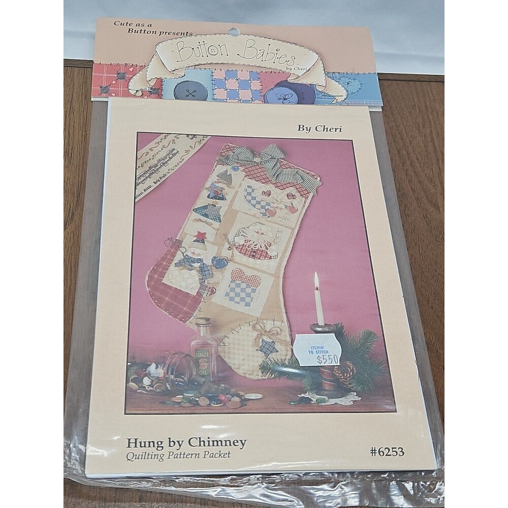 Button Babies by Cheri Quilting Pattern Packet “Hung by Chimney” Stocking #6253
